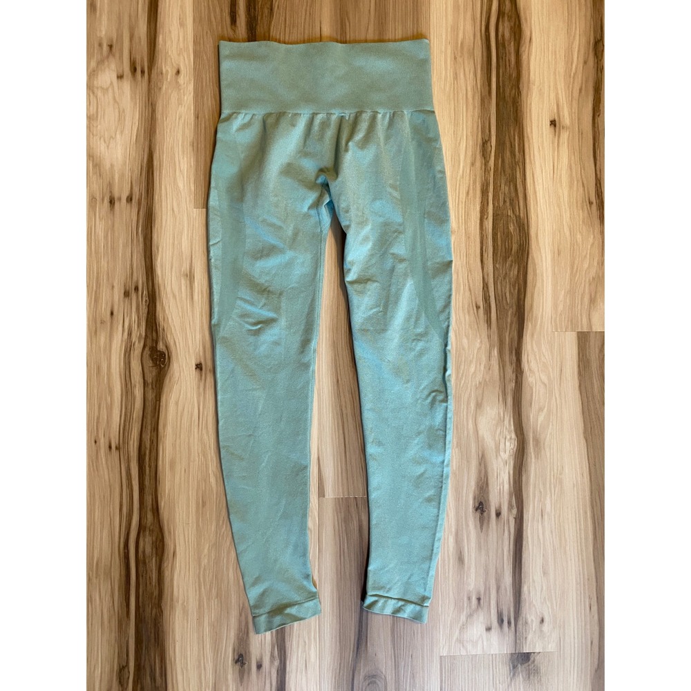 NVGTN Women Seamless High Waisted Leggings Sage Green Activewear Size Small